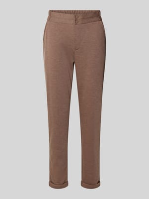Slim Fit Stoffhose mit fixierten Abschlüssen Modell 'Nanni' Shop The Look MANNEQUINE