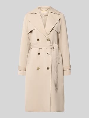 Zweireihiger Trenchcoat mit Bindegürtel Shop The Look MANNEQUINE