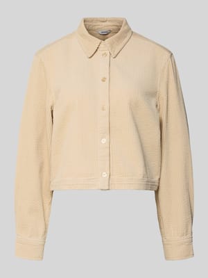 Bluzka koszulowa sztruksowa o kroju regular fit z listwą guzikową model ‘Azzuri’ Shop The Look MANNEQUINE