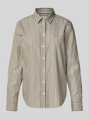 Regular fit overhemdblouse van puur katoen met logostitching Shop The Look MANNEQUINE