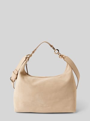 Crossbody Bag aus weichem Velours-Rindsleder mit Label-Prägung Shop The Look MANNEQUINE