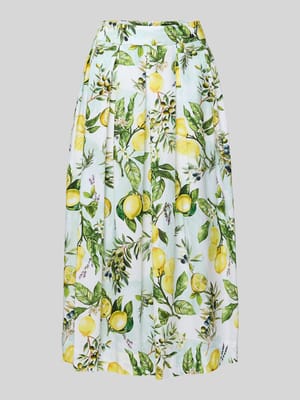 spódnica midi we wzór na całej powierzchni Shop The Look MANNEQUINE