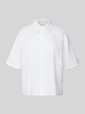 Boxy Fit Bluse aus Leinen-Baumwoll-Mix mit 1/2-Arm Modell 'PAI' Shop The Look MANNEQUINE
