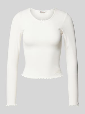 Longsleeve mit Schleifen-Detail Shop The Look MANNEQUINE