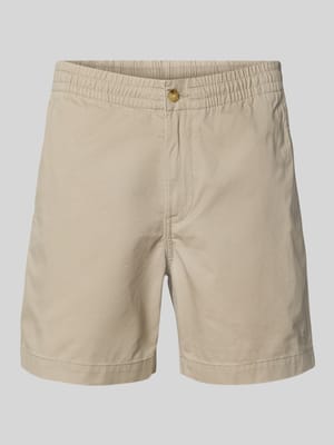 Korte broek met labelstitching en elastische band Shop The Look MANNEQUINE