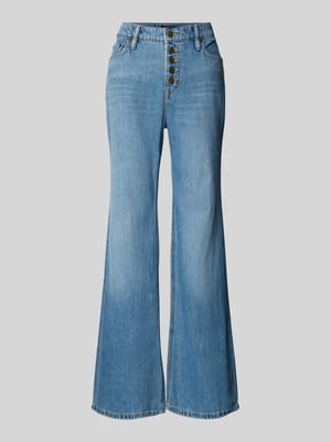 Flared cut jeans met knoopsluiting Shop The Look MANNEQUINE