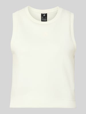 Tanktop mit geripptem Rundhalsausschnitt Shop The Look MANNEQUINE