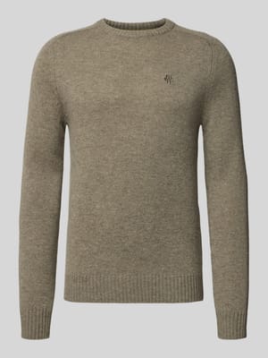 Regular Fit Strickpullover aus reiner Wolle Shop The Look MANNEQUINE