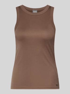 Tanktop in Ripp-Optik mit Rundhalsausschnitt Shop The Look MANNEQUINE