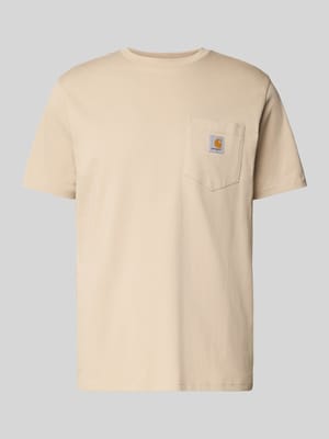 T-Shirt mit Label-Detail Shop The Look MANNEQUINE