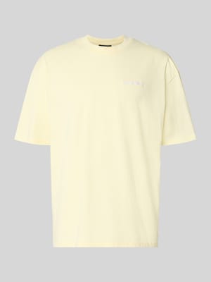 Oversized T-Shirt mit Label-Stitching Shop The Look MANNEQUINE