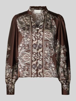 Relaxed Fit Bluse mit Allover-Paisley-Print Modell 'Massima' Shop The Look MANNEQUINE