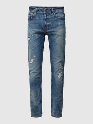 Tapered fit jeans met steekzakken Shop The Look MANNEQUINE