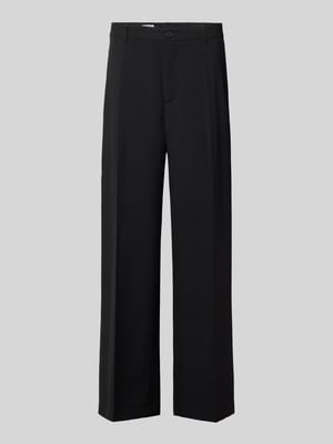 Relaxed fit stoffen broek van wolmix Shop The Look MANNEQUINE