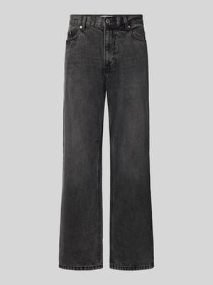Jeansy o kroju baggy w kolorze szarym w klasycznym stylu 5 kieszeni Shop The Look MANNEQUINE