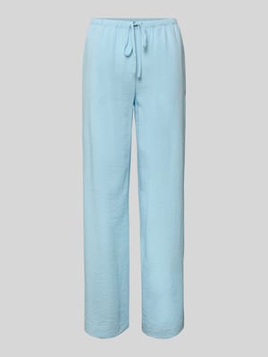 Spodnie o kroju straight fit z mieszanki wiskozy model 'Daria' Shop The Look MANNEQUINE