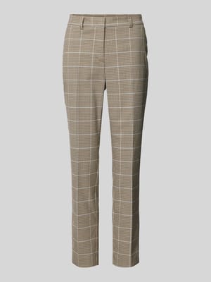 Tapered fit pantalon met glencheck-motief Shop The Look MANNEQUINE