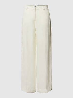 Spodnie lniane o kroju regular fit z szeroką nogawką model ‘MALIZIA’ Shop The Look MANNEQUINE