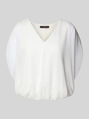 Top bluzkowy o kroju relaxed fit z dekoltem w serek Shop The Look MANNEQUINE