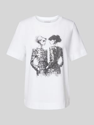 T-Shirt mit Label-Print Shop The Look MANNEQUINE