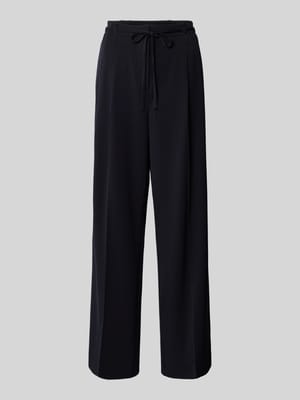 Spodnie z szeroką nogawką i wiązanym paskiem Shop The Look MANNEQUINE