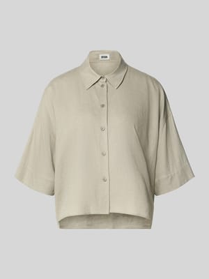 Relaxed Fit Bluse aus Leinen-Viskose-Mix Shop The Look MANNEQUINE