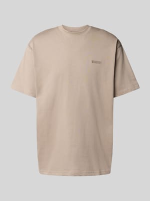 T-shirt met labelstitching, model 'Baine' Shop The Look MANNEQUINE