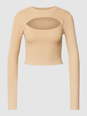 Cropped Longsleeve mit Cut Out Modell 'ONLLIZA' Shop The Look MANNEQUINE
