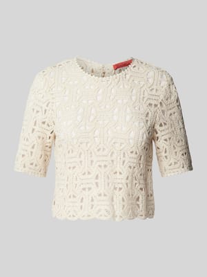 T-shirt z ażurowym wzorem model ‘MORFEO’ Shop The Look MANNEQUINE