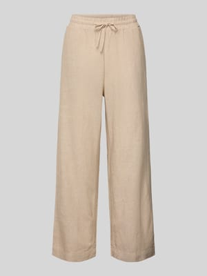 Straight leg linnen broek met steekzakken, model 'Lavea' Shop The Look MANNEQUINE