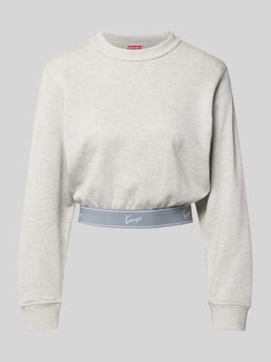 Cropped Sweatshirt mit Logo-Stitching Shop The Look MANNEQUINE