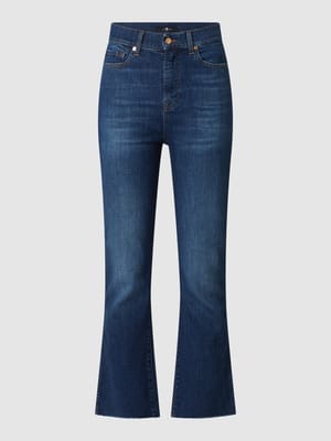 Cropped bootcut jeans met stretch Shop The Look MANNEQUINE