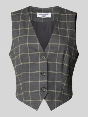 Kamizelka garniturowa o kroju regular fit z dodatkiem wiskozy Shop The Look MANNEQUINE