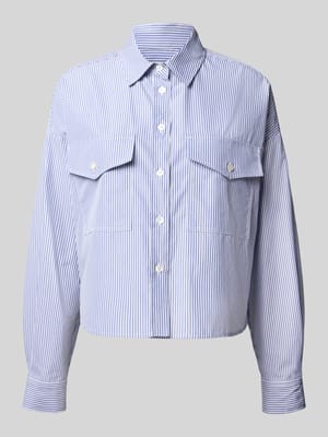 Regular Fit Hemdbluse mit bedrucktem Rückeneinsatz Modell 'DORIA' Shop The Look MANNEQUINE