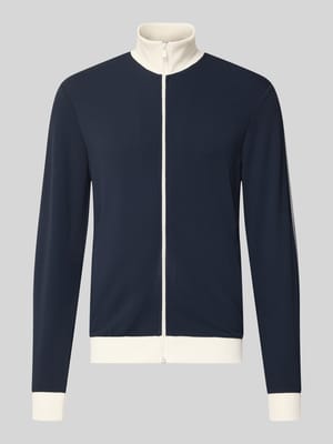 Slim Fit Sweatjacke mit Strukturmuster Shop The Look MANNEQUINE