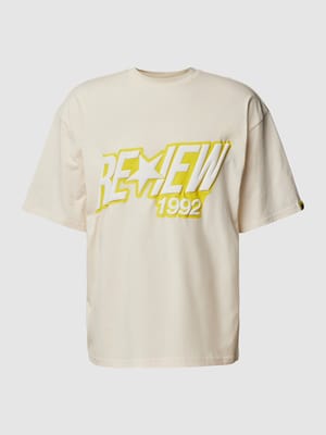 T-shirt met labelprint Shop The Look MANNEQUINE