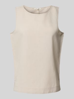 Linnen top met ronde hals Shop The Look MANNEQUINE