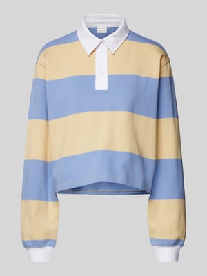 Bluzka krótka z długim rękawem i kołnierzykiem polo Shop The Look MANNEQUINE