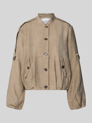 Jacke aus Viskose-Mix mit Stehkragen Modell 'RINA' Shop The Look MANNEQUINE