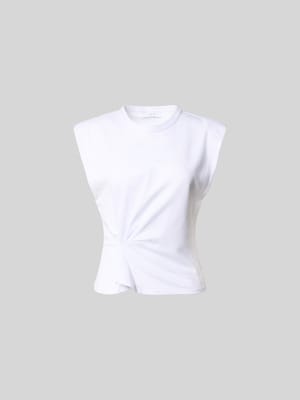 Regular Fit T-Shirt mit Zierfalten Shop The Look MANNEQUINE