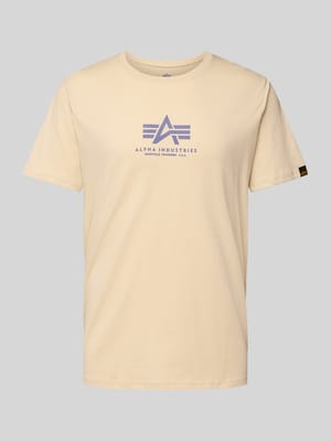 T-Shirt mit Label-Print Shop The Look MANNEQUINE