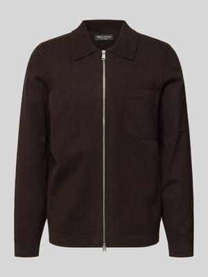 Regular fit gebreid jack van scheerwolmix Shop The Look MANNEQUINE