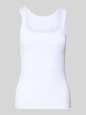 Top typu tank o kroju slim fit z dekoltem w łódkę model 'LULA' Shop The Look MANNEQUINE