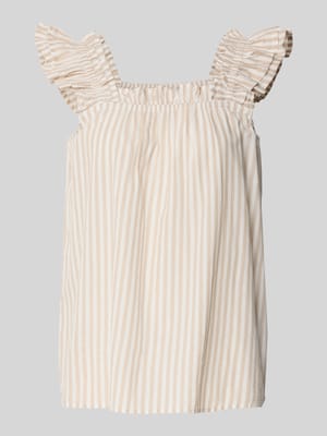 Regular fit blousetop van puur katoen, model 'Rosette' Shop The Look MANNEQUINE