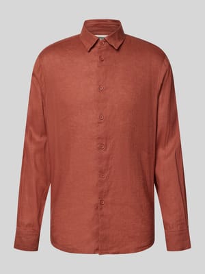Slim Fit Freizeithemd aus Leinen-Baumwoll-Mix Modell 'RAMIS' Shop The Look MANNEQUINE