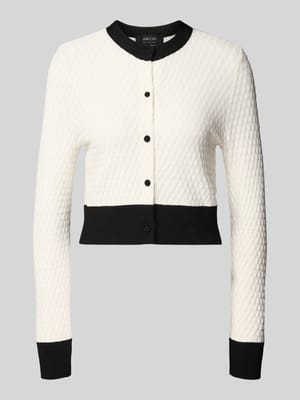 Gebreid jack van viscosemix met ronde hals Shop The Look MANNEQUINE