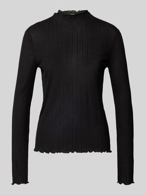 Shirt met lange mouwen en opstaande kraag, model 'Sivi' Shop The Look MANNEQUINE