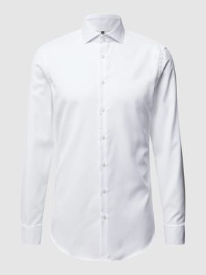 Koszula biznesowa o kroju slim fit z diagonalu Shop The Look MANNEQUINE