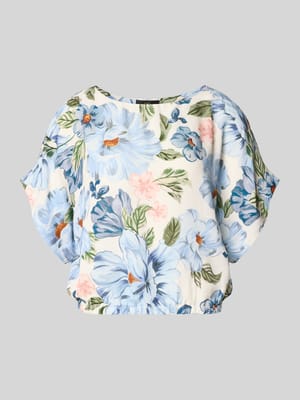 Bluzka z mieszanka wiskozy z dekolt w łódkę Shop The Look MANNEQUINE