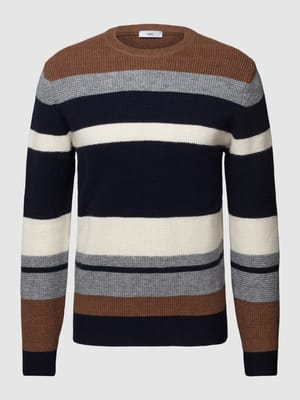 Strickpullover mit Streifenmuster Modell 'harvey' Shop The Look MANNEQUINE